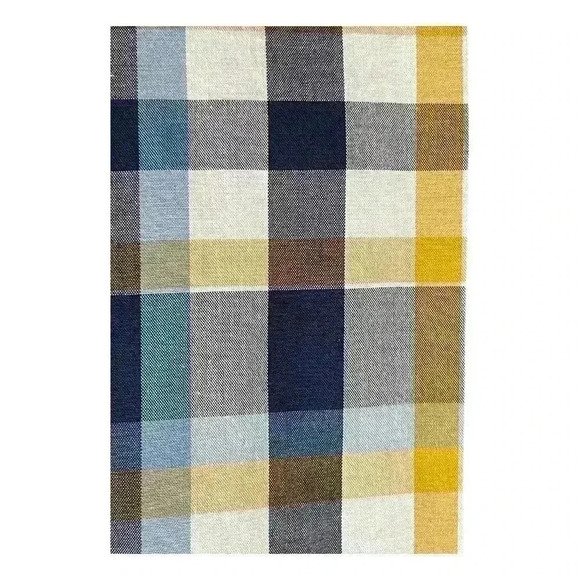 J. Crew Men’s Slim Flex Washed Button Down Oxford Shirt Size M Blue Yellow Plaid - Picture 3 of 5